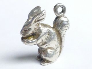 Vintage 925 Sterling Silver Squirrel Eating Nut Charm 7g Ca69