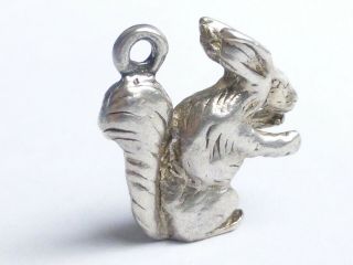 Vintage 925 Sterling Silver Squirrel Eating Nut Charm 7g ca69 2