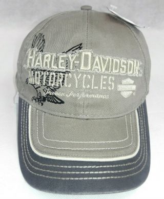 Harley Davidson Hat Eagle Baseball Cap Distressed Adjustable Back