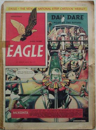 1950.  Vintage " Eagle " Comic Vol.  1 15.  Dan Dare.  Cutaway Of A T Class Submarine.