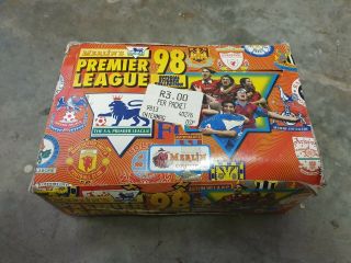 1998 Premier League Stickers Merlin 100pk Box