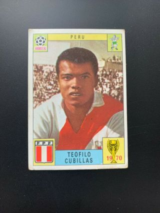 Peru - Teofilo Cubillas - Panini Mexico 70 World Cup Red/black Card 1970