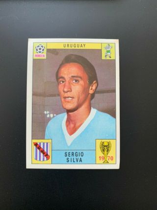 Uruguay - Sergio Silva - Panini Mexico 70 World Cup Red/black Card 1970