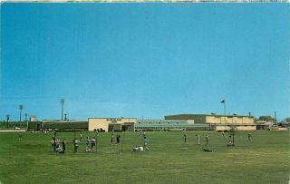 Bad Axe Mi 1973 View Of Athletic Field & High School Vintage Michigan Edu 568