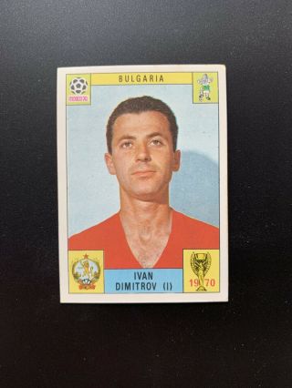 Bulgaria - Ivan Dimitrov - Panini Mexico 70 World Cup Red/black Card 1970