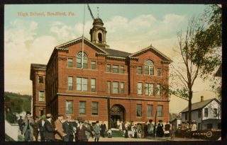 Pa Bradford High School Vintage Postcard