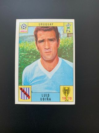 Uruguay - Luis Ubina - Panini Mexico 70 World Cup Red/black Card 1970