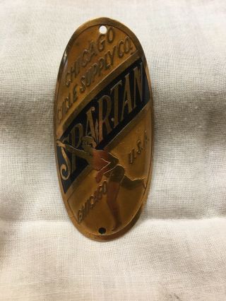 Spartan Chicago Cycle Supply Co Head Badge