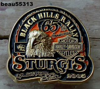 " Official " Harley Davidson 65th 2005 Sturgis Black Hills Rally Vest Jacket Pin