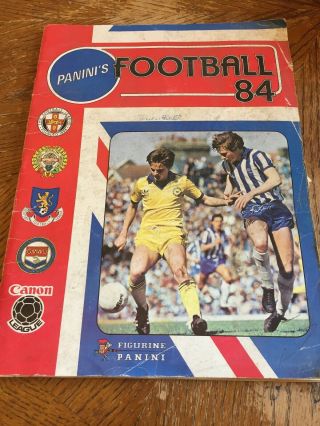 Panini Football 84 Near Complete Sticker Album 90 Full Subbuteo Advert Scotland
