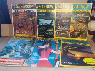 7 Old Bow & Arrow Archery Magazines 1968 69 70 Bow Hunting