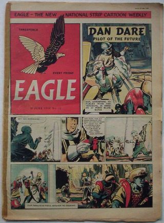1950.  Vintage " Eagle " Comic Vol.  1 12.  Dan Dare.  Cutaway Of A Dredging Operation