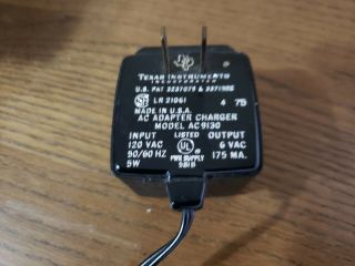 Texas Instruments Calculator Power Supply 6V AC 9130 A Adapter USA ship 2