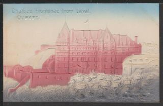 Chateau Frontenac From Laval,  Quebec,  Canada,  Vintage Deep Embossed Postcard