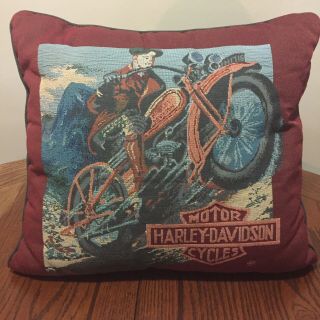 Harley Davidson Motorcycles Throw Pillow Biker Tapestry Square Pillow 16 X 16