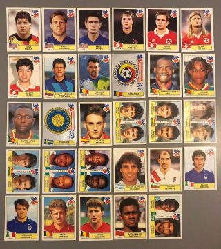 29 X Panini Usa 94 World Cup Stickers.  All Different.