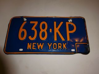 1966 - 73 York State License Plate 638 - Kp Cooperstown Issued
