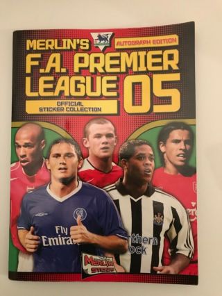 Merlins Premier League 2005 Sticker Album,  100 Complete.
