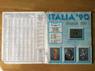 Panini Italia 90 Complete Sticker Album World Cup 1990 2