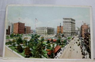 Ohio Oh Cleveland Public Square Postcard Old Vintage Card View Standard Souvenir