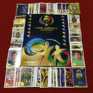 Panini Copa America Usa 2016 Complete Set Stickers,  Empty Album