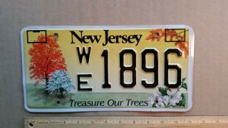 License Plate,  Jersey,  Treasure Our Trees,  We 1896
