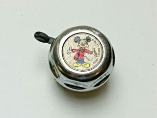 VINTAGE MICKEY MOUSE WALT DISNEY PROD 1960 ' s BIKE BELL METAL CHILD ' S CYCLE BELL 2