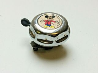 VINTAGE MICKEY MOUSE WALT DISNEY PROD 1960 ' s BIKE BELL METAL CHILD ' S CYCLE BELL 3