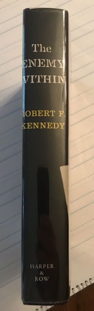 Hand Signed First Edition “The Enemy Within” Senator Robert F.  Kennedy 2