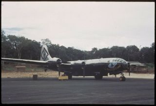 Usaaf B - 29 315th Bw 501st Bg Nose Art Guam 1945 1 Color Slide No Photo