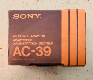Vintage SONY AC - 39 Adaptor.  Input AC120V Output DC3V.  - NOS 3