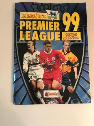 Not Panini Merlin Premier League Sticker Album Book 1999 99 100 Complete