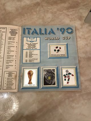 UK Panini Italia 90 World Cup sticker album Complete 2