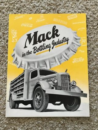 1949 Mack Heavy - Duty Trucks In The Bottling Industry,  Sales Literature