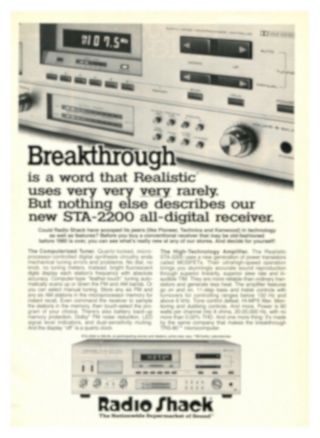 Realistic Sta - 2200 Receiver Ad & 5 Page Lab Report