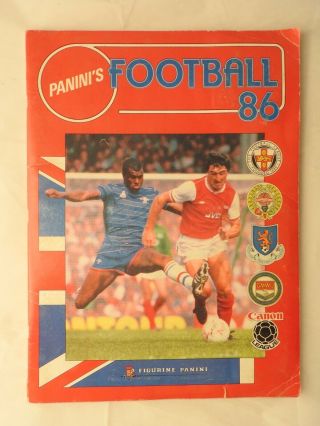 Panini Football 86 Sticker Album - 100 Complete With All Stickers Vg