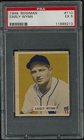 1949 Bowman Baseball 110 Early Wynn Rookie Cleveland Indians Psa Ex 5
