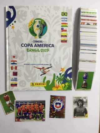 Panini Copa America Brasil 2019.  Hard Cover Album,  Complete Set Stickers To Paste