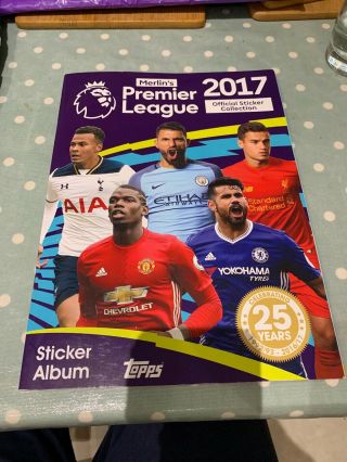 Merlin Premier League 2017 Sticker Album 100 Complete
