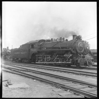 Cpr Steam Loco 3642 Montreal,  Que.  1958 B&w 120 Size Negative