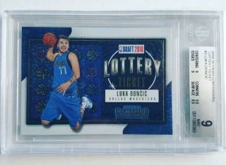 2018 - 19 Panini Contenders Basketball Luka Doncic Rookie Lottery Ticket Bgs 9 Rc