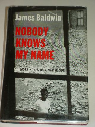 Scarce Signed 1st/2 Nobody Knows My Name By James Baldwin (hc) Vg - F