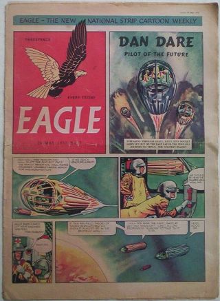 1950.  Vintage " Eagle " Comic Vol.  1 7.  Dan Dare.  Cutaway Of John Cobb 