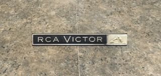 Vintage Rca Victor Tube Console Emblem Logo Name Plate Badge