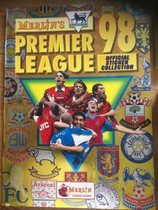 1998 98 Merlin Premier League - Complete Loose Sticker Set With Empty Album 2