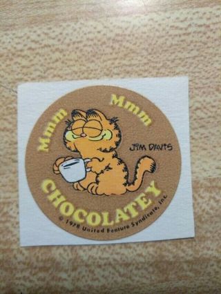 Vintage Garfield Chocolate Matte Scratch And Sniff Sticker