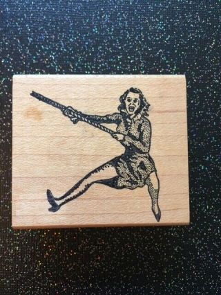 Vintage Rubber Stamp " In - Coming " By Ken Brown Stamps Size 2 X 2 1/4 "