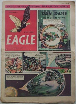 1950.  Vintage " Eagle " Comic Vol.  1 6.  Dan Dare.  Cutaway Of Gas - Turbine Ship.