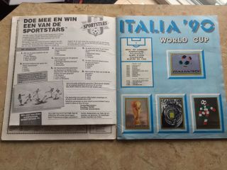 Panini 1990 Italia World Cup Album & 100 Complete VG/EX Cond. 3