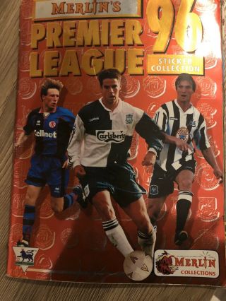 Merlin 1996 96 Premier League Sticker Book - 100 Complete